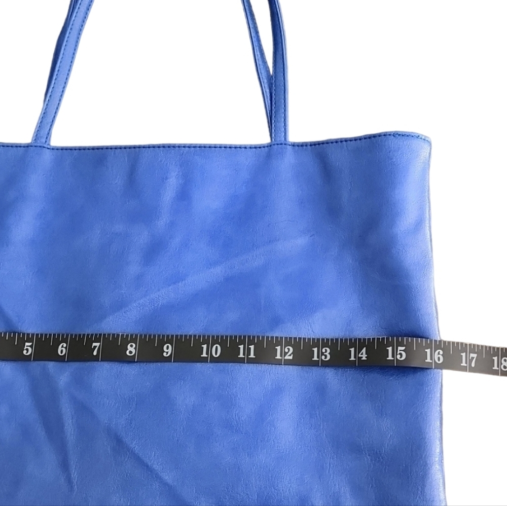 BCBG Cobalt Blue Shoulder Bag Purse Shopper Vegan Oversized Tote BCBGeneration - Picture 11 of 15